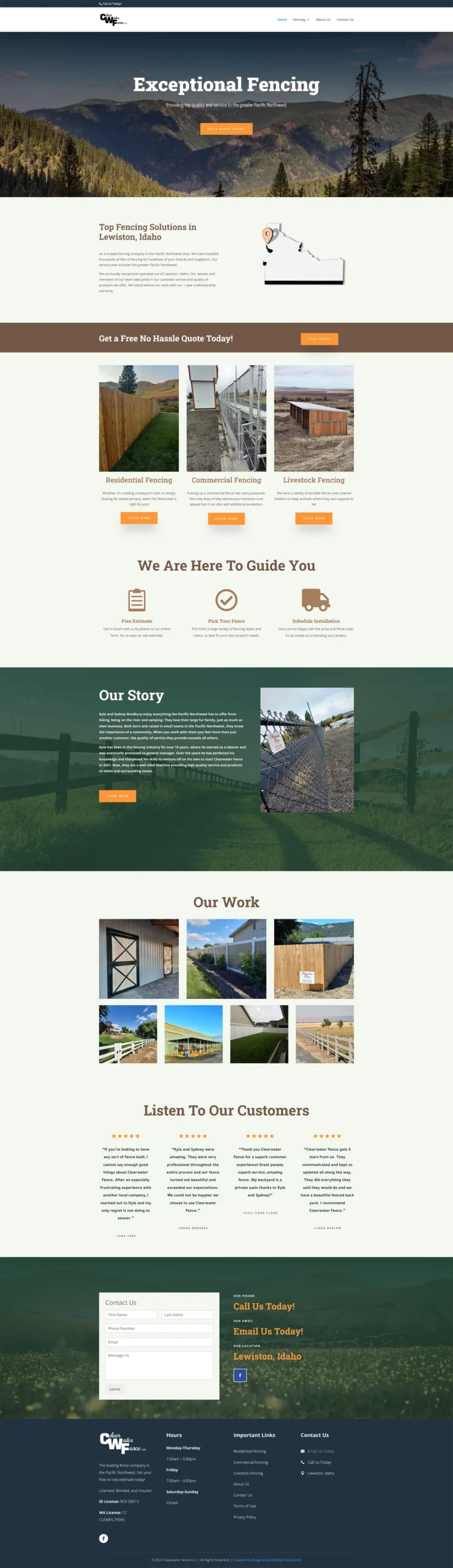 CLEARWATER FENCE - SCROLL